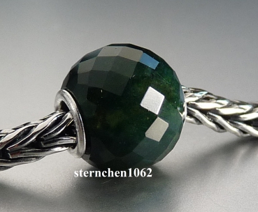 Trollbeads * Runder Grüner Chalzedon * Facettiert * 05