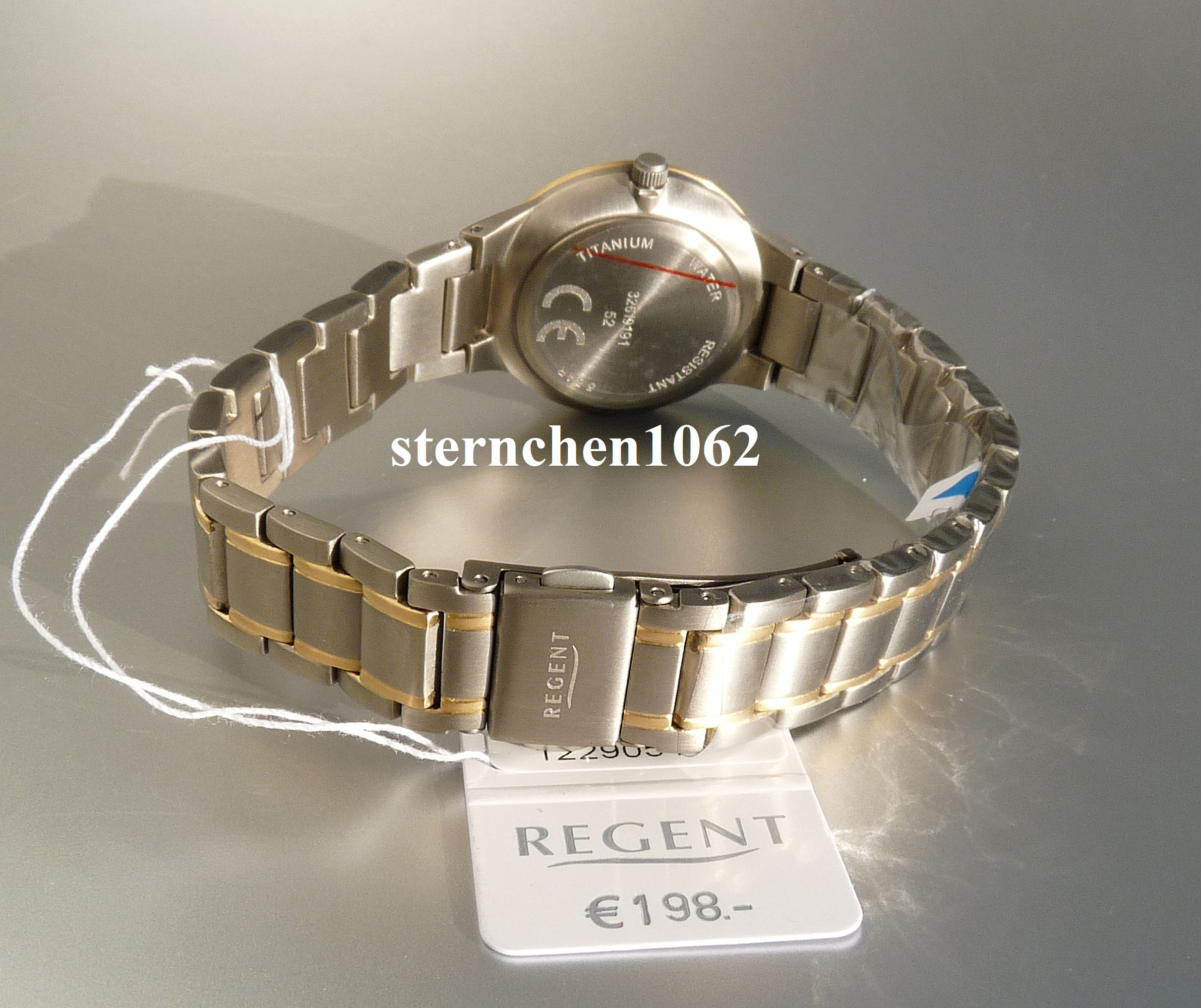 Sternchen 1062 - Titan Damen-Armbanduhr * * * Bicolor Ref. Regent BA-713 12290513 Solar * 