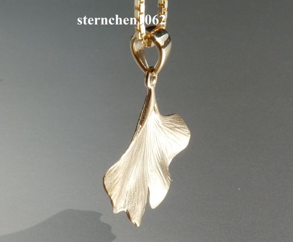 Ginkgoblatt Anhänger * 585 Gold