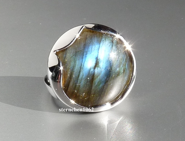 Ring * 925 Silver * rhodium-plated * Labradorite