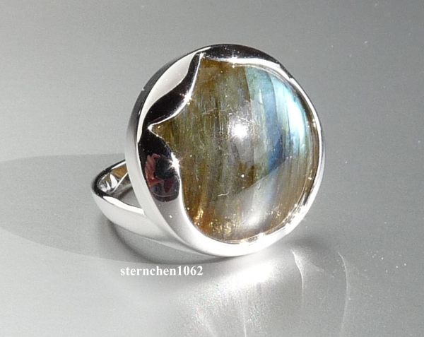 Ring * 925 Silver * rhodium-plated * Labradorite