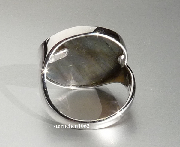 Ring * mit Labradorit * 925 Silber * rhodiniert *