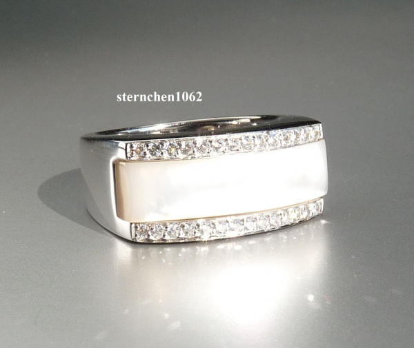 Viventy * Ring * 925 Silber * Zirkonia * Perlmutt * 693911